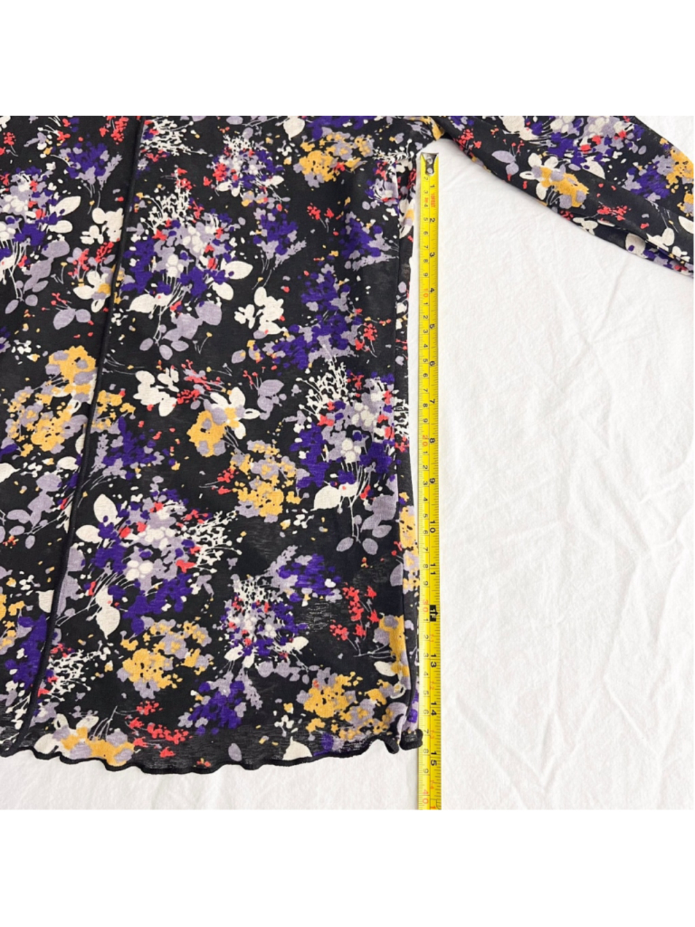 Daily Practice Anthropologie Sheer Mesh Floral Mock Neck Long Sleeve Top S Fairy - Picture 9 of 10